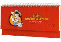 Terminarz USŁUGI REMONTOWE 2026 tygodniowy kalendarz leżący biurkowy