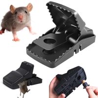 Łapka pułapka na myszy gryzonie bardzo mocna gilotyna myszołapka czarna