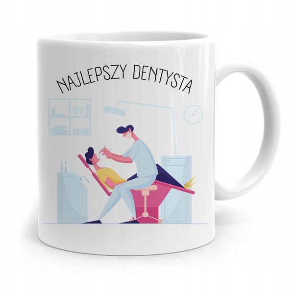 Kubek Prezent Dla Dentysty Najlepszy Dentysta Z Nadrukiem Ze Zdjęciem zdjęcie 1