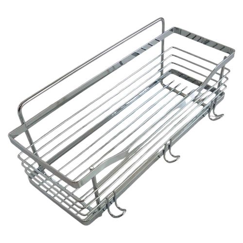 Półka prysznicowa wisząca samoprzylepna srebrna na Arena.pl