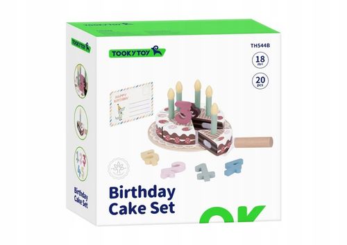 Drewniany Tort Urodzinowy ze Świeczkami Rzepy TOOKY TOY na Arena.pl
