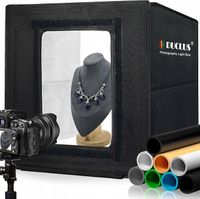 NAMIOT DO ZDJĘĆ BEZCIENIOWY DUCLUS LED 40X40X40 CM SKŁADANY+ TŁA