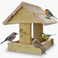 ECO Karmnik Dla Ptaków XXL+ DREWNIANY Solidny DIY Łatwy Montaż BUDKA