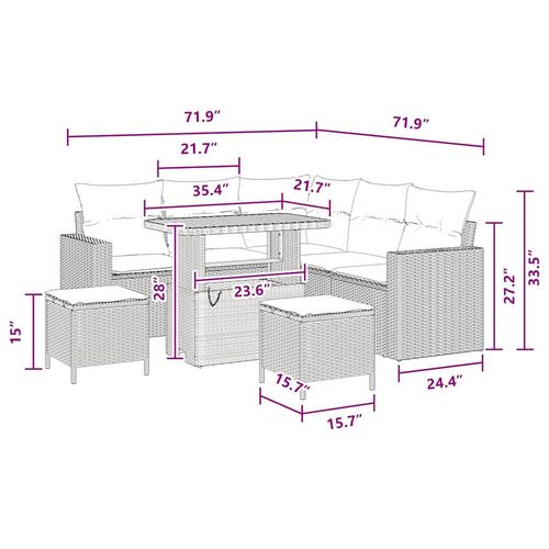 Zestaw Sof na Ogród 8 pcs Czarny polirattan na Arena.pl