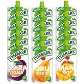 Tymbark mus 100% Mus Mix Smaków 200gx15: Mango, Gruszka, Marakuja