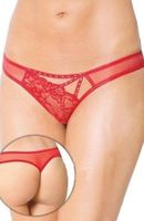 Czerwone Ozdobne Figi Damskie SoftLine 2441 M/L