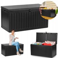 DUŻA SOLIDNA SKRZYNIA OGRODOWA BALKONOWA KUFER NA KŁÓDKĘ SIEDZISKO 270L XL