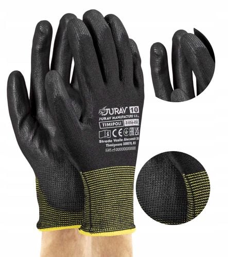 rękawice robocze czarne j-timipoli_bb10-xl - 12 par na Arena.pl