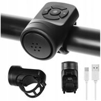 DZWONEK ELEKTRONICZNY ROWEROWY Z ALARMEM KLAKSON 120dB ALARM ROWER USB