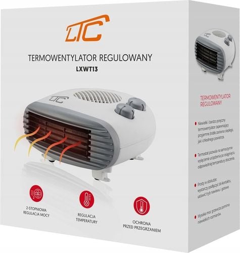 FARELKA TERMOWENTYLATOR GRZEJNIK ELEKTRYCZNY 2000W TERMOSTAT, 3 TRYBY na Arena.pl
