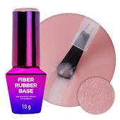 Baza kauczukowa z włóknami MollyNails Rubber Fiber Base Nutty Nut 10g