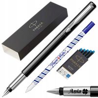 Pióro Wieczne Parker Vector Czarne Grawer Prezent Walentynki Naboje Gratis