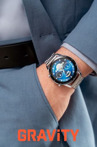 smartwatch gravity srebrny bransoleta + pasek gt10-6 na Arena.pl