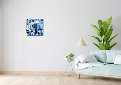 Obraz 40x40cm Niebieski Labirynt na Arena.pl