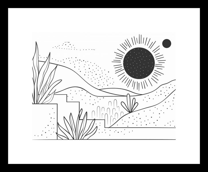 Plakat 20x15cm Linearny Pejzaż zdjęcie 3