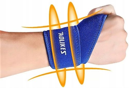 ŚCIĄGACZ OPASKA TAŚMA ORTEZA STABILIZATOR NADGARSTKA DŁONI OTWÓR NA KCIUK na Arena.pl