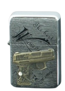 Zapalniczka Benzynowa z Krótkim Pistoletem z Wzorem na Uchwycie zdjęcie 1