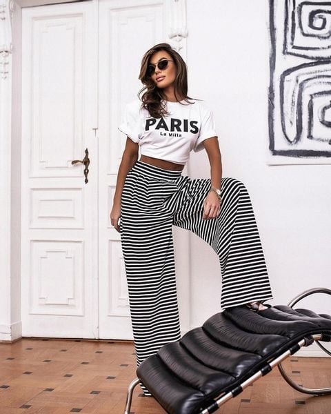 T-SHIRT DAMSKI PARIS BIAŁY zdjęcie 1