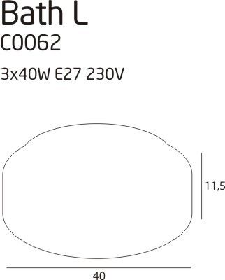 Plafon Bath L szklany IP44 C0062 - MaxLight na Arena.pl