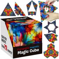 KOSTKA MAGNETYCZNA 3D FIDGET MAGIC CUBE ANTYSTRESOWA ZABAWKA 72 KSZTAŁTY