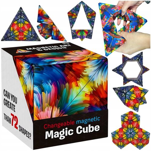 KOSTKA MAGNETYCZNA 3D FIDGET MAGIC CUBE ANTYSTRESOWA ZABAWKA 72 KSZTAŁTY na Arena.pl