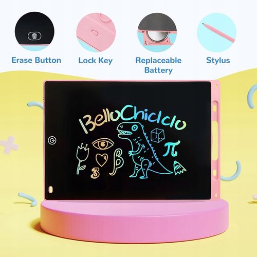 10-calowy kolorowy tablet LCD do pisania dla dzieci i maluchów, różowy na Arena.pl