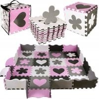 MATA EDUKACYJNA PIANKOWE PUZZLE DUŻA GRUBA DLA DZIECI 36 SZTUK KOJEC