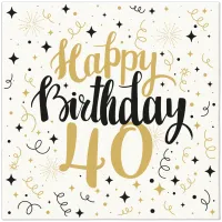 serwetki premium birthday "40" 40cmx40cm 50szt