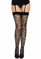 leg avenue heart net thigh highs rajstopy siateczkowe z motywem serc