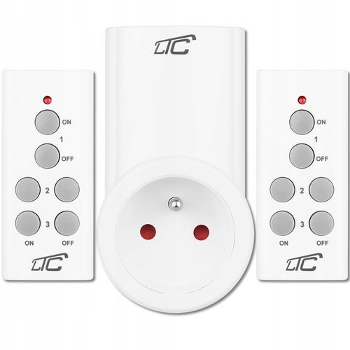 GNIAZDKO SIECIOWE ZDALNIE STEROWANE 2 PILOTY W ZESTAWIE DUŻY ZASIĘG 30M na Arena.pl