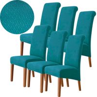 6X POKROWIEC NA KRZESŁO ŻAKARD JODEŁKA TURKUSOWY