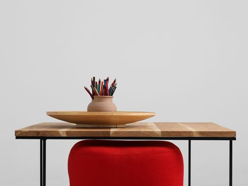 Stół drewniany kawowy WALT SOLID WOOD 80 - dąb, czarny, stolik do sofy na Arena.pl