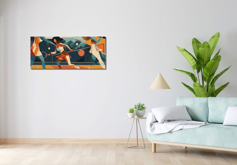 Obraz 100x40cm Mistrzynie Kortu zdjęcie 2