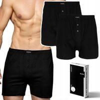 Bokserki męskie luźne ATLANTIC 2BMB-003 bawełniane do spania WYGODNE -