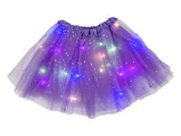 Spódniczka świecąca LED Glow Princess tiulowa księżniczka fioletowa