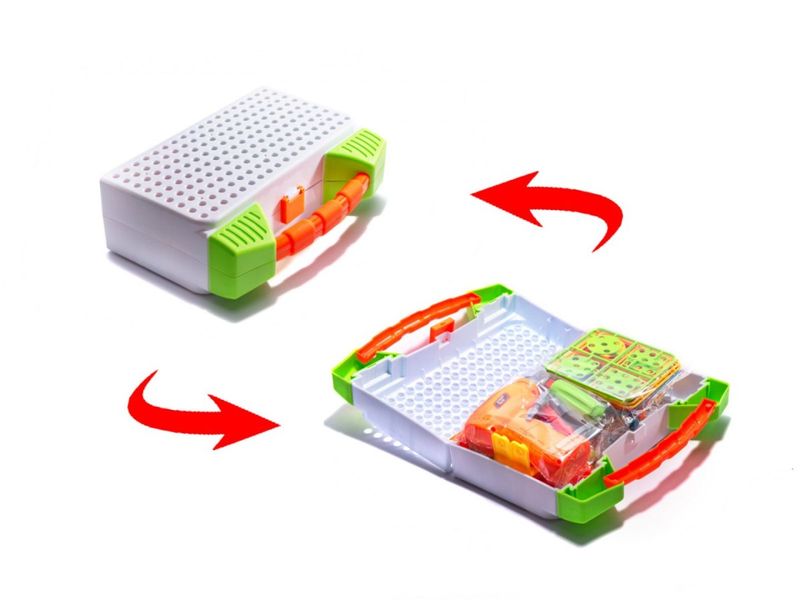 Puzzle Klocki w walizce 4w1 + wkrętarka 181 el. zdjęcie 3