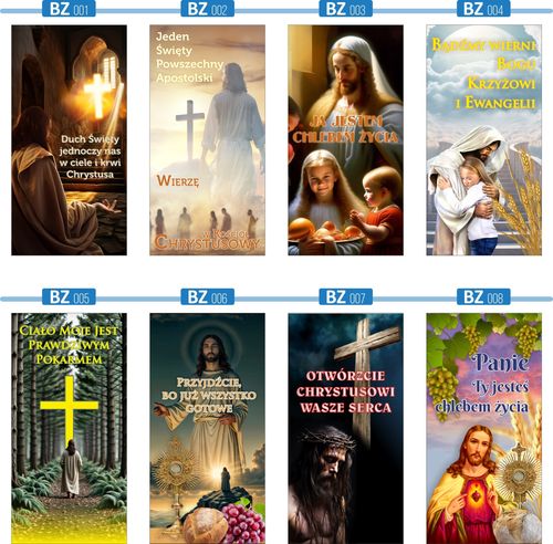 BANER NA BOŻE CIAŁO dekoracja ołtarza baner religijny gotowe wzory 100x75cm na Arena.pl