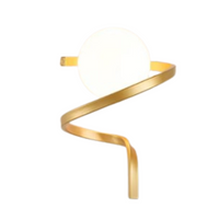 Kinkiet lampa ścienna lampa na ścianę złota szklana kula LED E27