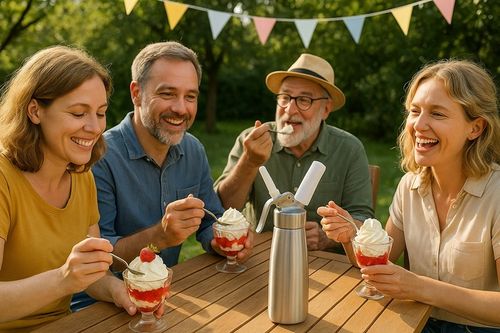 Syfon QUICK CREAM WHIPPER do Bitej Śmietany Saturator Srebrny 0,5L ART na Arena.pl