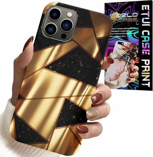 ETUI DO IPHONE 11 PRO MAX - ZŁOTE ELEGANCKIE WZORY + FOLIA HYDRO na Arena.pl