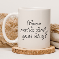 CHAMSKI KUBEK BEZ CENZURY | ŚMIESZNY PREZENT | DO PRACY BIURA DOMU | 330 ml