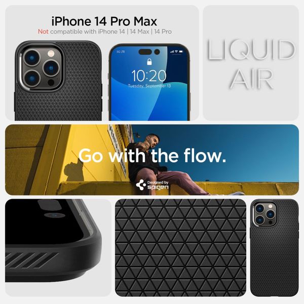 SPIGEN LIQUID AIR IPHONE 14 PRO MAX MATTE BLACK zdjęcie 10