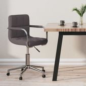 Obrotowe krzesło biurowe, kolor taupe, tapicerowane tkaniną