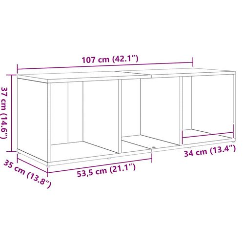 Szafka pod telewizor 3 pcs Czarny 107 x 35 x 37 cm na Arena.pl