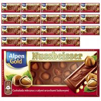 20x ALPEN GOLD NUSSBEISSER MLECZNA Z ORZECHAMI 100G