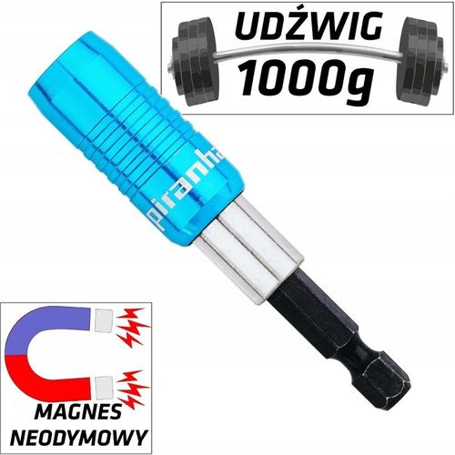 PIRANHACUT Uchwyt magnetyczy do bitów 1/4 GRATIS - Idealny na Arena.pl