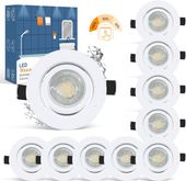 Zestaw 10 x Reflektor Sufitowy LED 7W 700lm IP44 Biały WOWATT