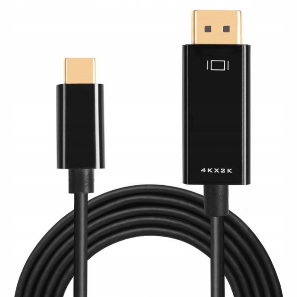 Kabel USB C do Display port Przejściówka adapter DP 4K Thunderbolt 1,8M zdjęcie 8