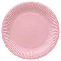 talerz papierowy okrągły "light pink" śr. 23 cm 8 szt.