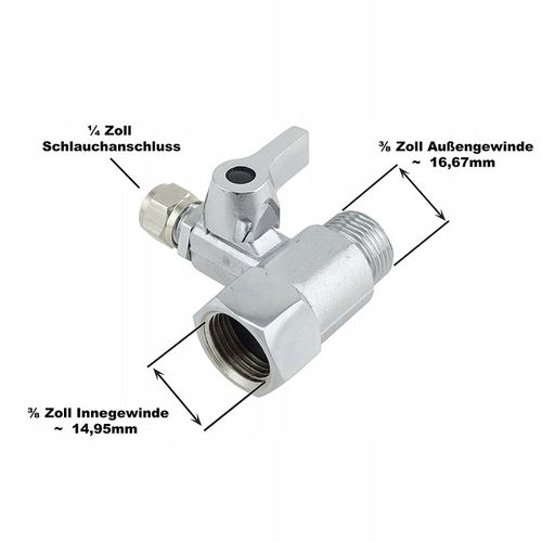 PRZYŁĄCZE 3/8 x 3/8 FILTRA DO LODÓWKI FILTRA WODY OSMOZA TRÓJNIK ZAWÓR na Arena.pl